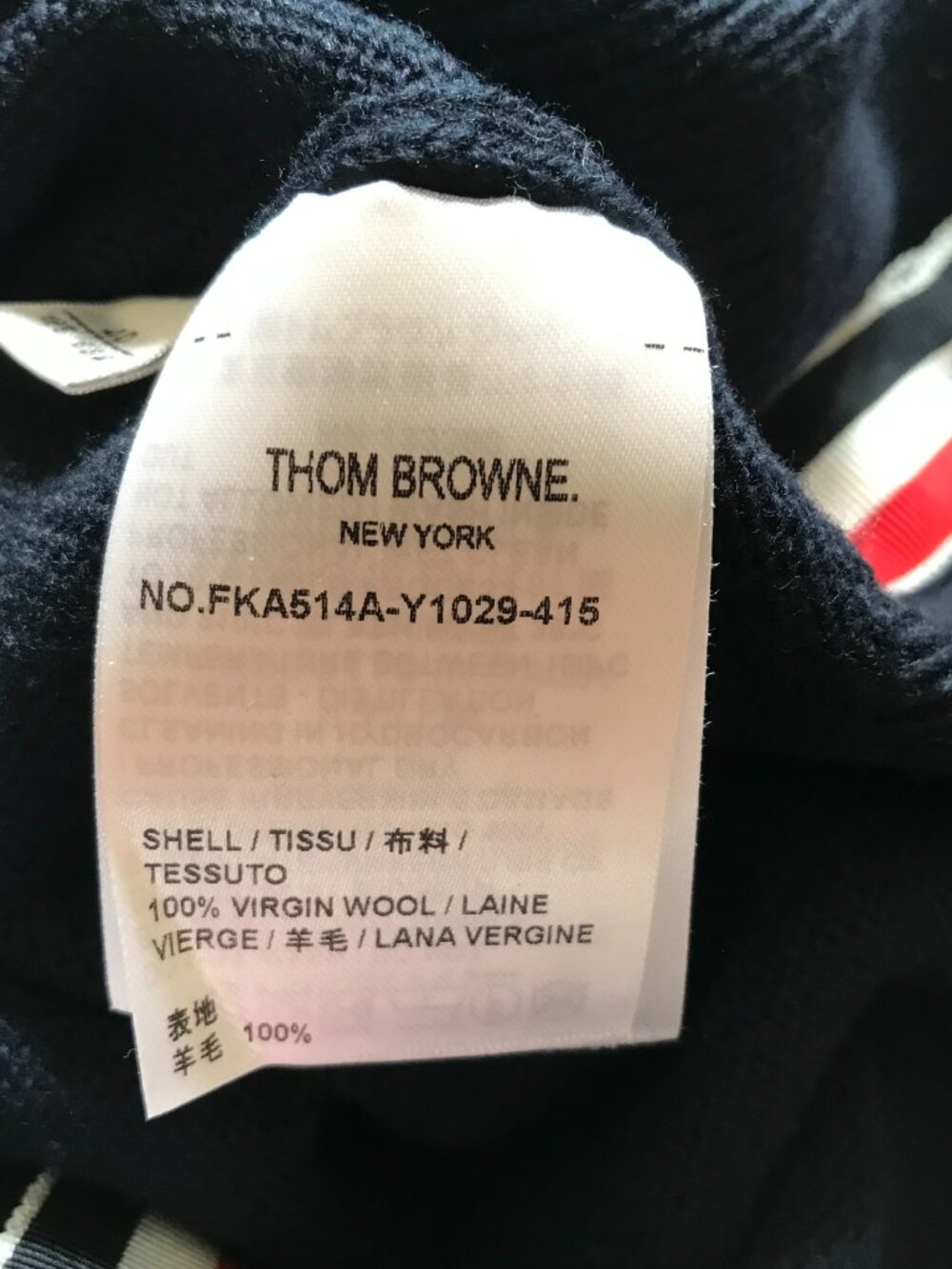 Thom Browne Hector Jumper Sweater Womens 40 Small Navy Blue Crew Neck Wool Dog - Picture 9 of 14